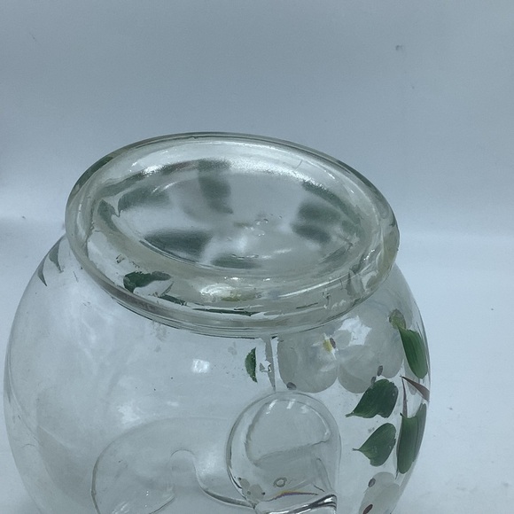 Vintage Hand Painted Dogwood Ball Pitcher with Ice Lip - Picture 6 of 8